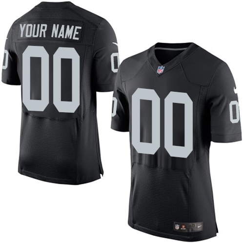 Men's Elite Nike Jersey Black Home - Customized NFL Oakland Raiders